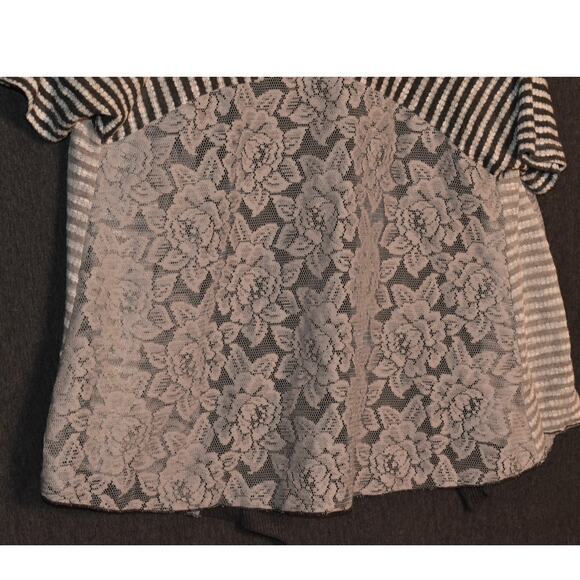 VINTAGE Daytrip Lace-Back Cardigan Women's Small Floral Boho Artsy Top USA Made - Picture 5 of 9